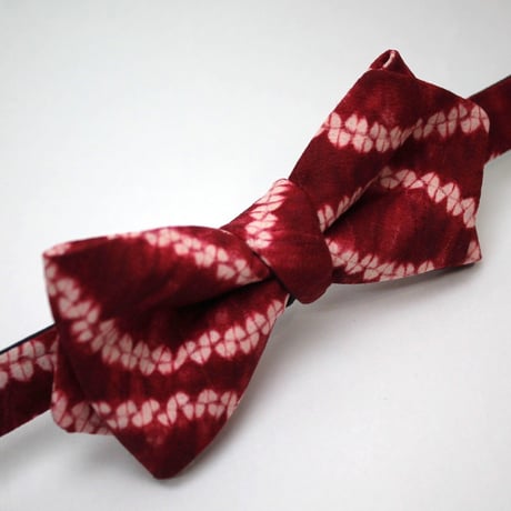 蝶ネクタイ　KIMONO fabric　絞り染　上京蝶帯 #344