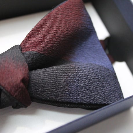 蝶ネクタイ　KIMONO fabric　丹後ちりめん ぼかし織　上京蝶帯 #322