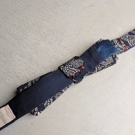 蝶ネクタイ　Noh fabric　型友禅　飛鶴文様