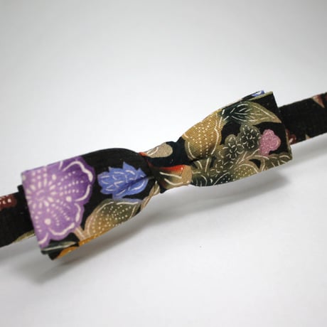 蝶ネクタイ　KIMONO fabric　琉球　伝統工芸　紅型　上京蝶帯 #390