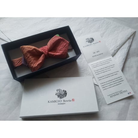 蝶ネクタイ　KIMONO fabric　ぼかし染　グラデーション　上京蝶帯