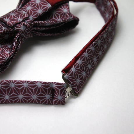 蝶ネクタイ　KIMONO fabric　麻の葉文様 　上京蝶帯