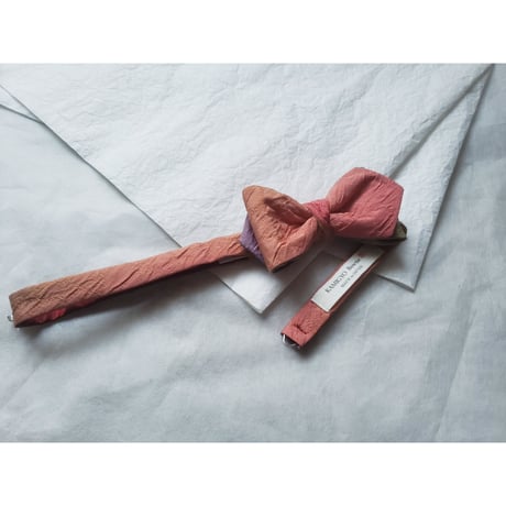 蝶ネクタイ　KIMONO fabric　ぼかし染　グラデーション　上京蝶帯