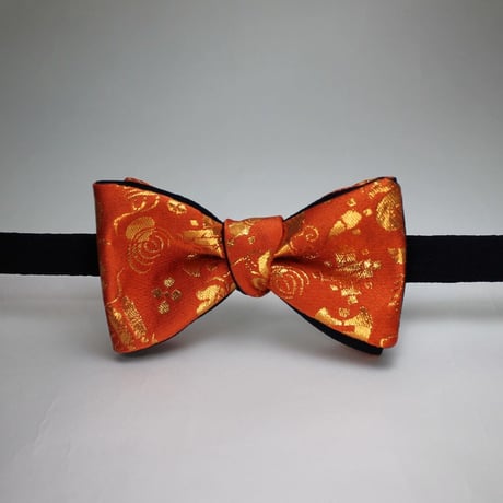 蝶ネクタイ　Noh fabric　金襴　宝尽くし文様　上京蝶帯 #360