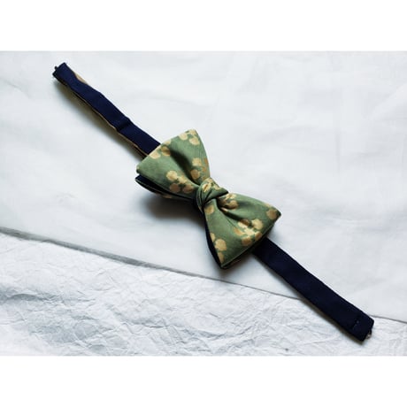 蝶ネクタイ　Noh fabric　金襴　上京蝶帯