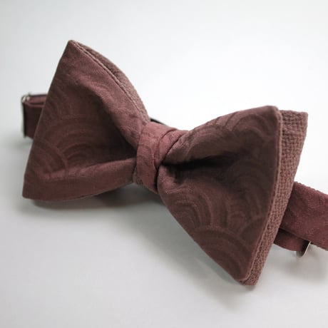 蝶ネクタイ　KIMONO fabric　青海波文様　上京蝶帯