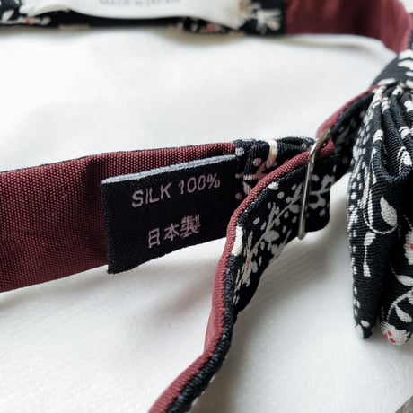 蝶ネクタイ　KIMONO fabric　型友禅　上京蝶帯 #890