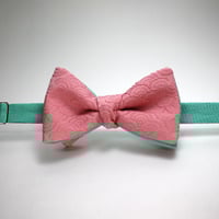 蝶ネクタイ　KIMONO fabric　青海波文様　上京蝶帯 #410