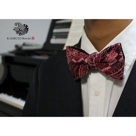蝶ネクタイ　Import fabric　フランス製ビンテージファブリック　上京蝶帯