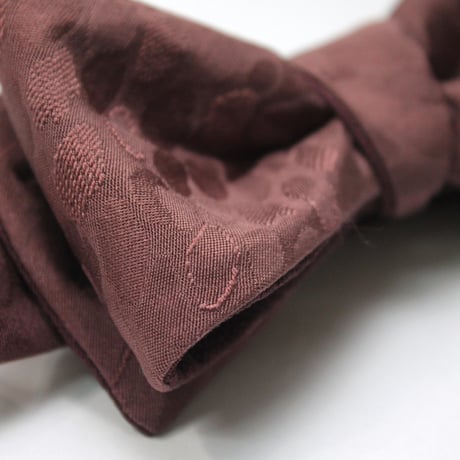 蝶ネクタイ　KIMONO fabric　小豆色　西陣織 　上京蝶帯 #600