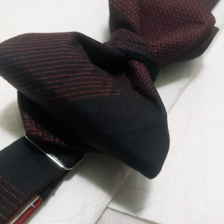 蝶ネクタイ　KIMONO fabric　大島紬