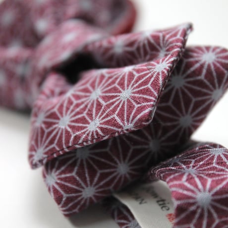 蝶ネクタイ　KIMONO fabric　麻の葉文様 　上京蝶帯