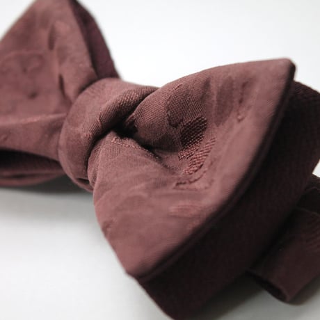 蝶ネクタイ　KIMONO fabric　小豆色　西陣織 　上京蝶帯 #600