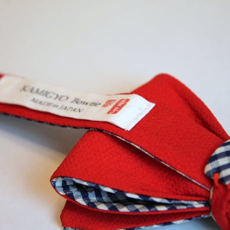 蝶ネクタイ Kids KIMONO fabric 弁慶格子  #kids004