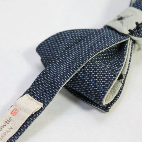 蝶ネクタイ　KIMONO fabric　十字絣