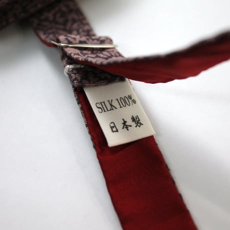 蝶ネクタイ　KIMONO fabric　型友禅　上京蝶帯 #667