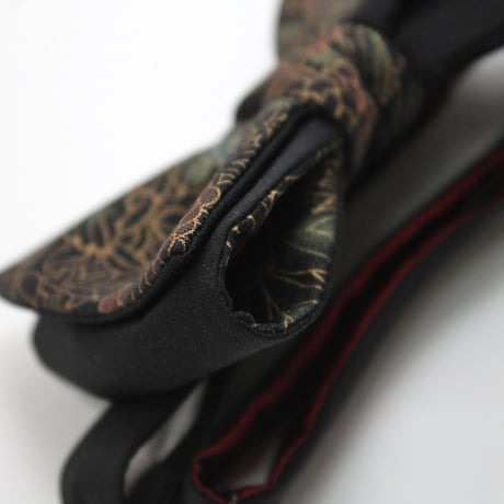 蝶ネクタイ　KIMONO fabric　京友禅 金彩　上京蝶帯 #588