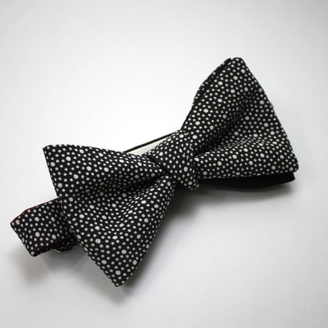 蝶ネクタイ　KIMONO fabric　型友禅　水玉模様　上京蝶帯 #596