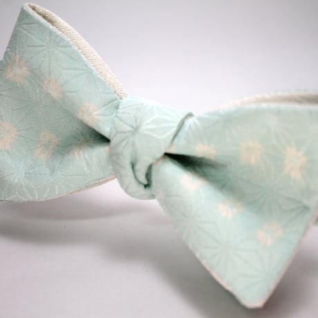 蝶ネクタイ　KIMONO fabric　麻の葉文様 　上京蝶帯 #398