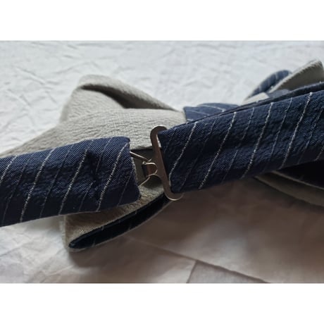 蝶ネクタイ　KIMONO fabric　縞