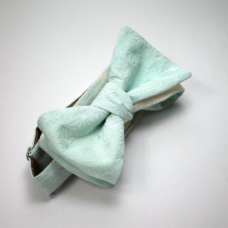 蝶ネクタイ　KIMONO fabric　麻の葉文様 　上京蝶帯