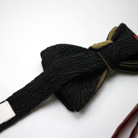 蝶ネクタイ　KIMONO fabric　斜め縞