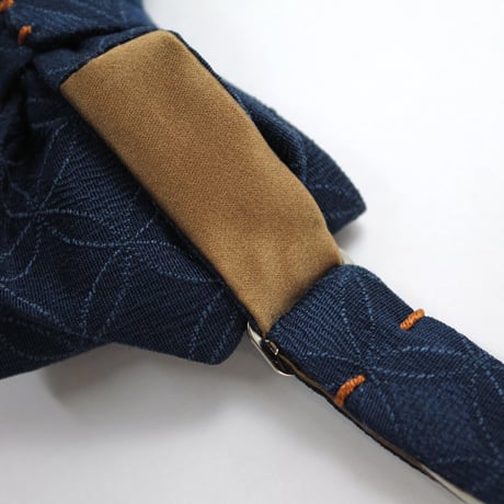 蝶ネクタイ　KIMONO fabric　七宝文様　上京蝶帯 #628
