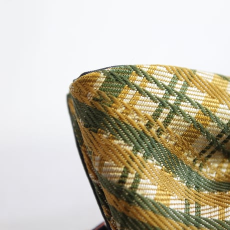 蝶ネクタイ　Noh fabric　佐々木能衣装　手織り　格子文様