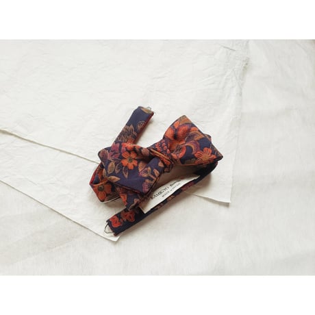 蝶ネクタイ　KIMONO fabric　型友禅　丹後ちりめん　上京蝶帯 #939