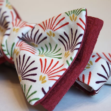 蝶ネクタイ Kids KIMONO fabric 松葉文様 型友禅  #kids