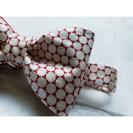 蝶ネクタイ　KIMONO fabric　亀甲文様　上京蝶帯