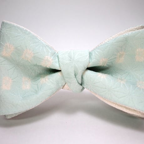 蝶ネクタイ　KIMONO fabric　麻の葉文様 　上京蝶帯 #398