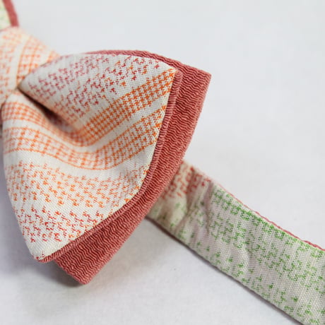 蝶ネクタイ　KIMONO fabric　紬