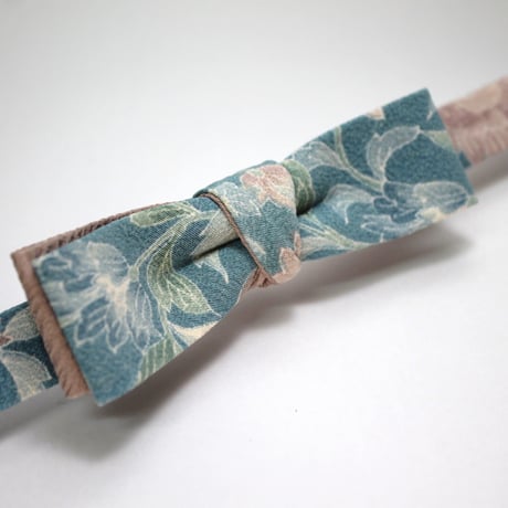 蝶ネクタイ　KIMONO fabric　型友禅　上京蝶帯 #395