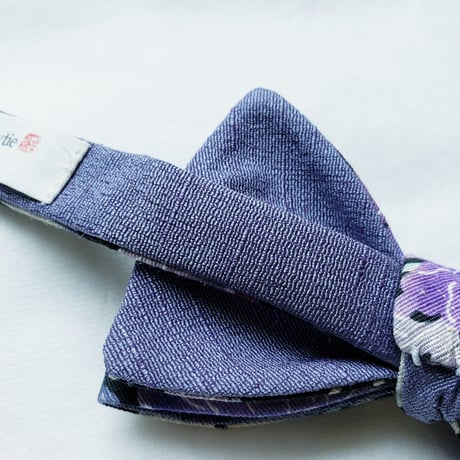 蝶ネクタイ　KIMONO fabric　琉球　伝統工芸　紅型　上京蝶帯 #891