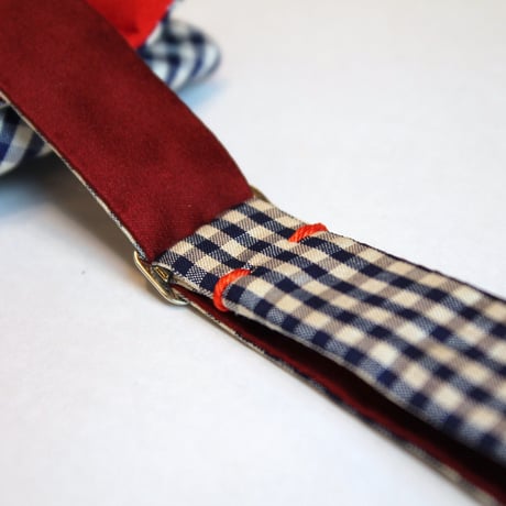 蝶ネクタイ Kids KIMONO fabric 弁慶格子  #kids004