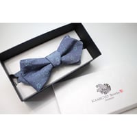 蝶ネクタイ　KIMONO fabric　梅小紋 紬　上京蝶帯 #330