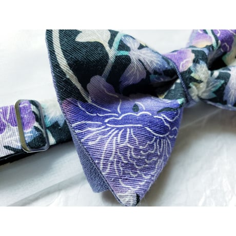 蝶ネクタイ　KIMONO fabric　琉球　伝統工芸　紅型　上京蝶帯 #891