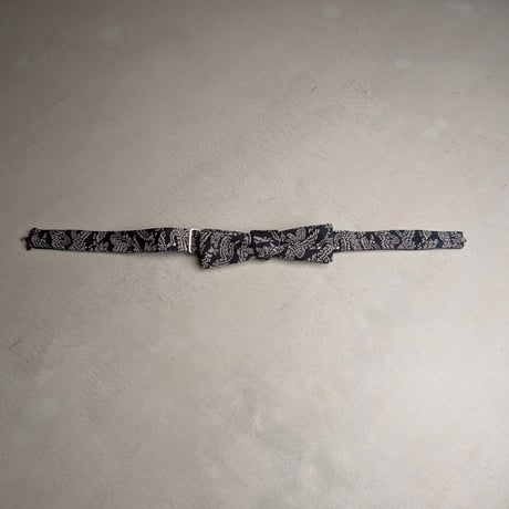 蝶ネクタイ　Noh fabric　型友禅　飛鶴文様