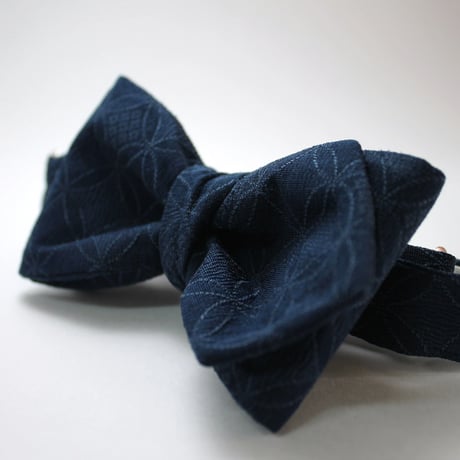 蝶ネクタイ　KIMONO fabric　七宝文様　上京蝶帯 #628