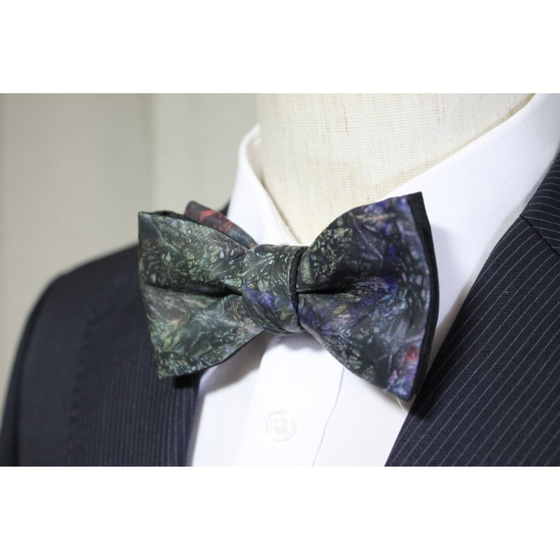 蝶ネクタイ KIMONO fabric 京鹿の子絞染 伝統工芸士 重野泰正 SB | KAMI