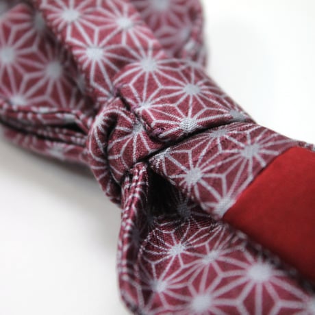 蝶ネクタイ　KIMONO fabric　麻の葉文様 　上京蝶帯
