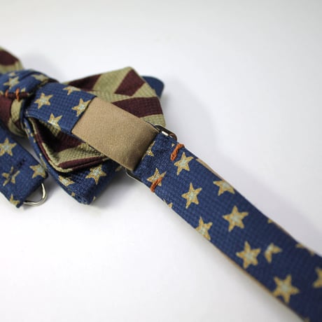 蝶ネクタイ　Import fabric　アメリカ国旗　イタリア製ビンテージファブリック　上京蝶帯 #880