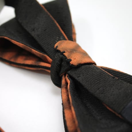 蝶ネクタイ　KIMONO fabric　暈し格子　上京蝶帯