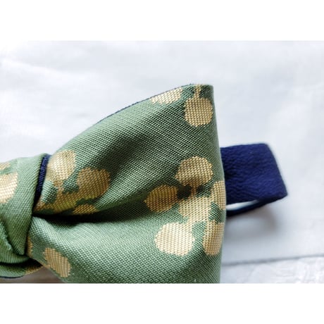 蝶ネクタイ　Noh fabric　金襴　上京蝶帯