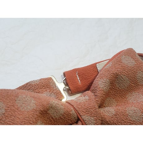 蝶ネクタイ　KIMONO fabric　水玉文様 丹後ちりめん