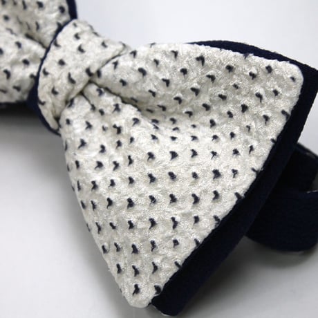 蝶ネクタイ　KIMONO fabric　総絞り染　上京蝶帯