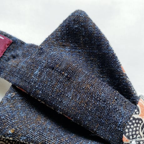 蝶ネクタイ　KIMONO fabric　型友禅　蝶々　上京蝶帯 #924