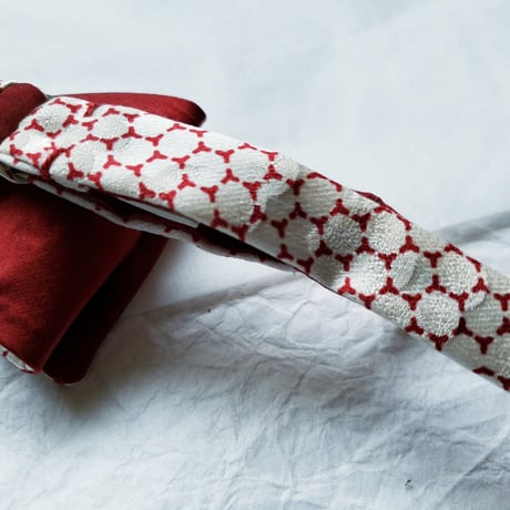蝶ネクタイ　KIMONO fabric　亀甲文様　上京蝶帯