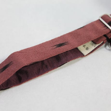 蝶ネクタイ　KIMONO fabric　縮緬絣